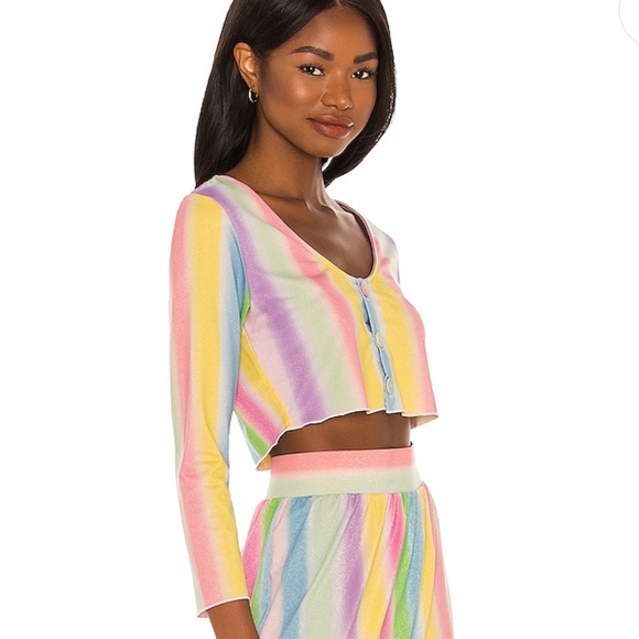 NWT Onia Layla Shimmer Crop Top - Picture 3 of 10